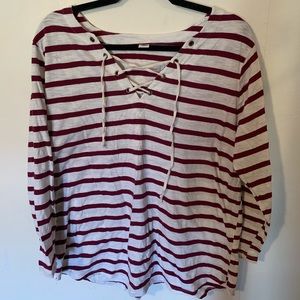 2/$10 Old Navy Lace Up Front Top